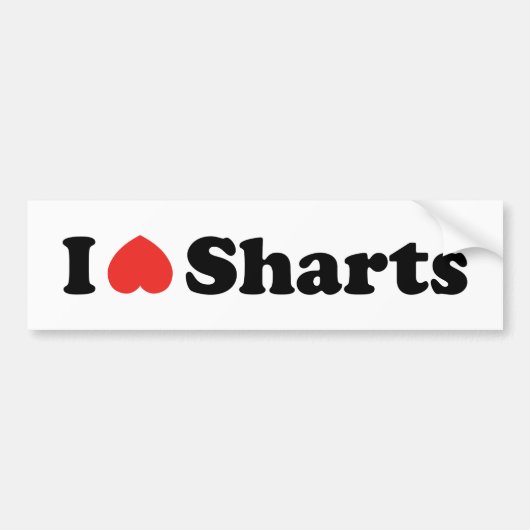 I Heart Sharts Autoaufkleber (Vorne)