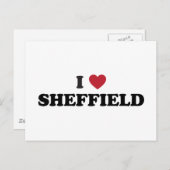I Heart Sheffield Großbritannien Postkarte (Vorne/Hinten)