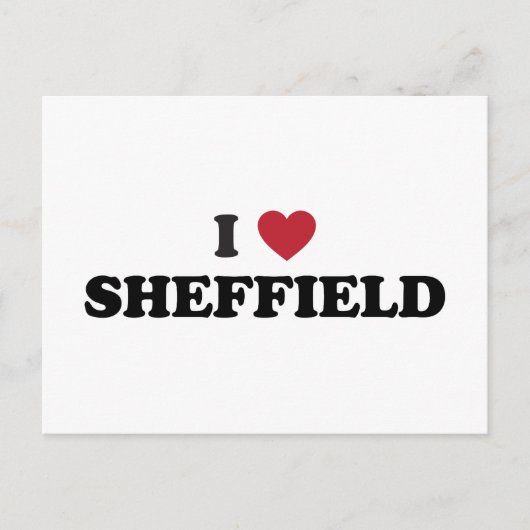 I Heart Sheffield Großbritannien Postkarte (Vorderseite)