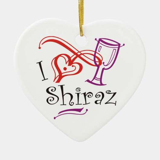 I Heart Shiraz Keramik Ornament (Vorne)