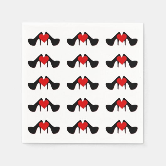 I Heart Shows Muster Napkins Serviette (Vorderseite)