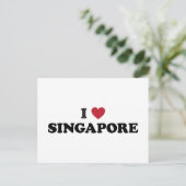 I Heart Singapore Postkarte (Stehend Vorderseite)