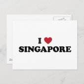 I Heart Singapore Postkarte (Vorne/Hinten)