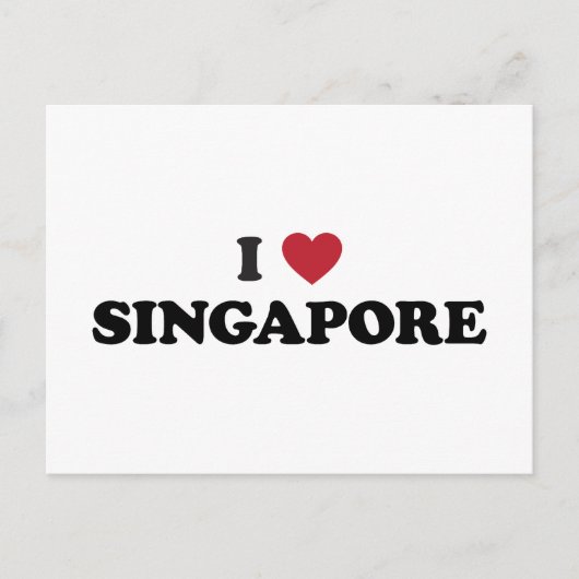 I Heart Singapore Postkarte (Vorderseite)
