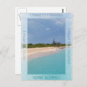 I Heart Sint Maarten Postcard Postkarte (Vorne/Hinten)