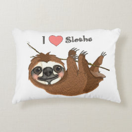 I Heart Sloths Baby Animal Zierkissen