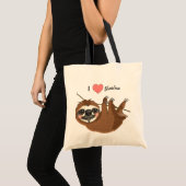 I Heart Sloths Baby Animals Tragetasche (Vorderseite (Produkt))