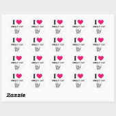 I "Heart" Smelly Cat Runder Aufkleber (Blatt)