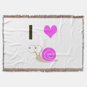 I heart Snails - Pink Decke