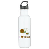 I Heart Snails - zwei niedliche Schnecken Trinkflasche (Vorderseite)