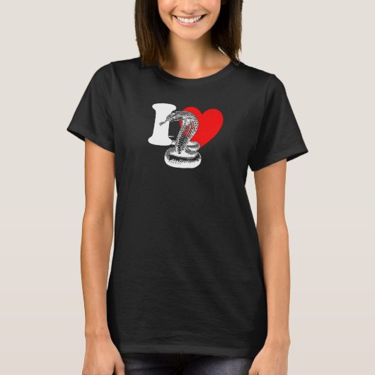 I Heart Snakes - Cute I Love Snakes, Snake Lover P T-Shirt (Vorderseite)