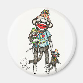 I Heart Sock Affen Magnet