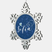 I Heart Sofia Flag, Bulgarien Schneeflocken Zinn-Ornament (Rechts)