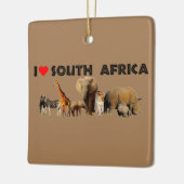 I heart South Africa Wildlife Collage Keramik Orna Keramikornament (Links)