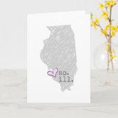 i heart southern illinois karte (Gelbe Blume)