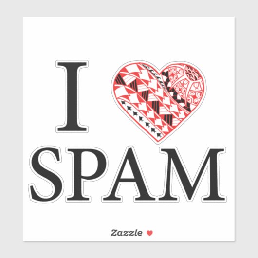 I Heart SPAM Aufkleber (Blatt)