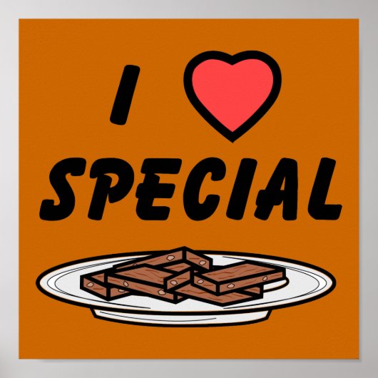 I Heart Special Brownies Poster (Vorne)