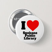 I Heart Spokane Public Library Button (Vorne & Hinten)