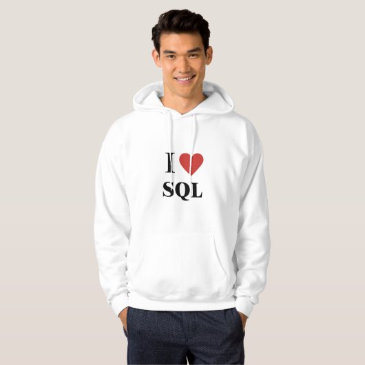 I HEART SQL Hoodie (Vorne ganz)