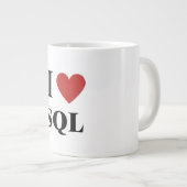 I Heart SQL Jumbo-Tasse (Vorderseite Rechts)