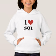 I HEART SQL Kids Hoodie