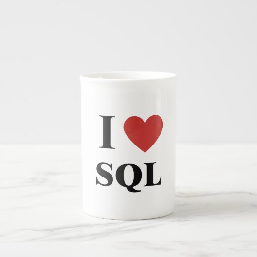 I Heart SQL Porzellantasse (Vorderseite)