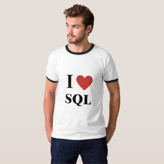 I Heart SQL T - Shirt (Vorne ganz)