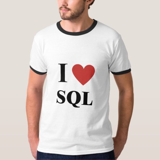 I Heart SQL T - Shirt (Vorderseite)