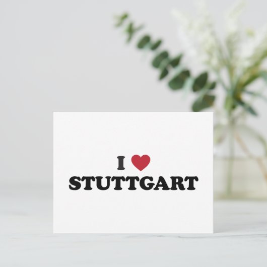 I Heart Stuttgart Germany Postkarte (Stehend Vorderseite)