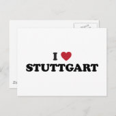 I Heart Stuttgart Germany Postkarte (Vorne/Hinten)