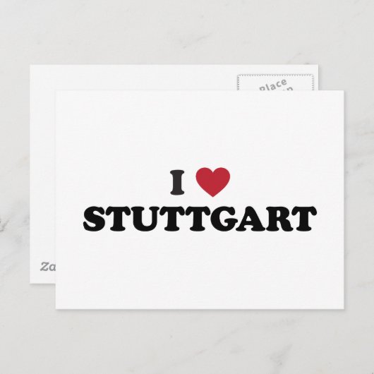 I Heart Stuttgart Germany Postkarte (Vorne/Hinten)
