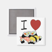 I heart Sushi Magnet (Vorderseite/Rückseite)