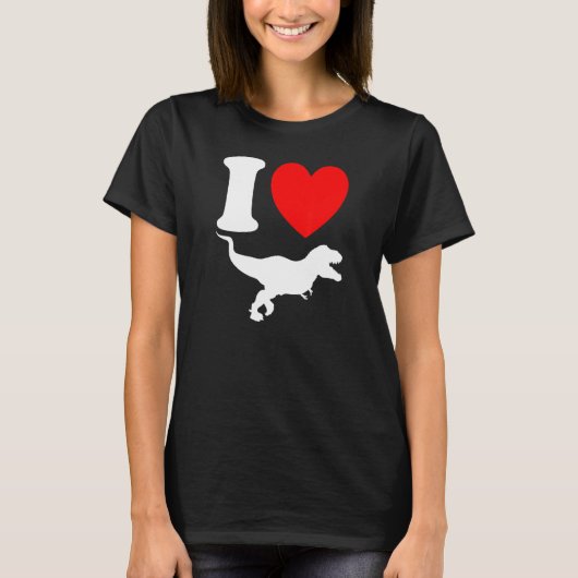 I Heart T Rex Dinosaur Tyrannosaurus Rex Love T-Shirt (Vorderseite)