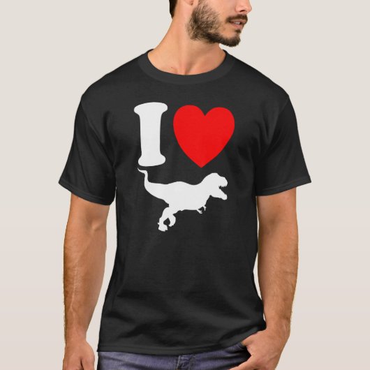 I Heart T Rex   Dinosaur  Tyrannosaurus Rex Love T-Shirt (Vorderseite)