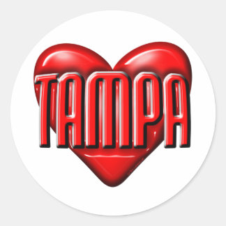 I Heart Tampa Runder Aufkleber