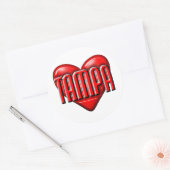 I Heart Tampa Runder Aufkleber (Umschlag)