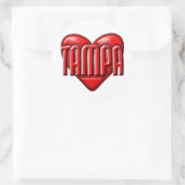 I Heart Tampa Runder Aufkleber (Tasche)