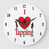 I Heart Tap Dance Große Wanduhr (Vorderseite)