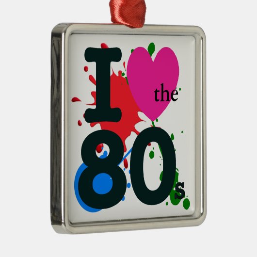 I Heart the 80 Ornament Aus Metall (Rechts)