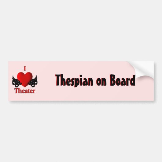 I Heart Theater Autoaufkleber (Vorne)