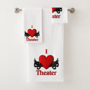 I Heart Theater Badhandtuch Set