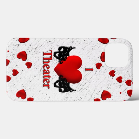 I Heart Theater Case-Mate iPhone Hülle (Rückseite (Horizontal))