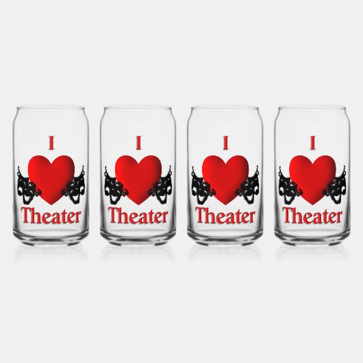 I Heart Theater Dosenglas (Vorderseite)