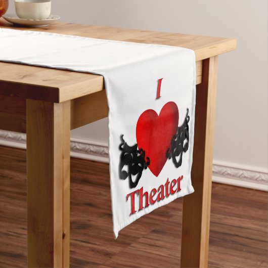 I Heart Theater Großer Tischläufer (Beispiel)