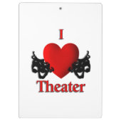I Heart Theater Klemmbrett (Rückseite)