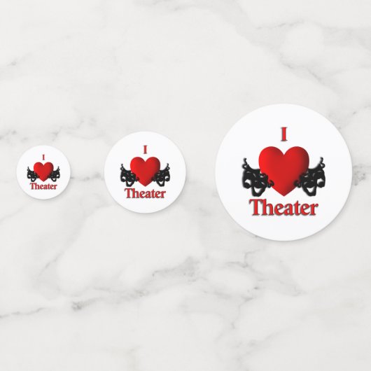 I Heart Theater Konfetti (Rückseiten)