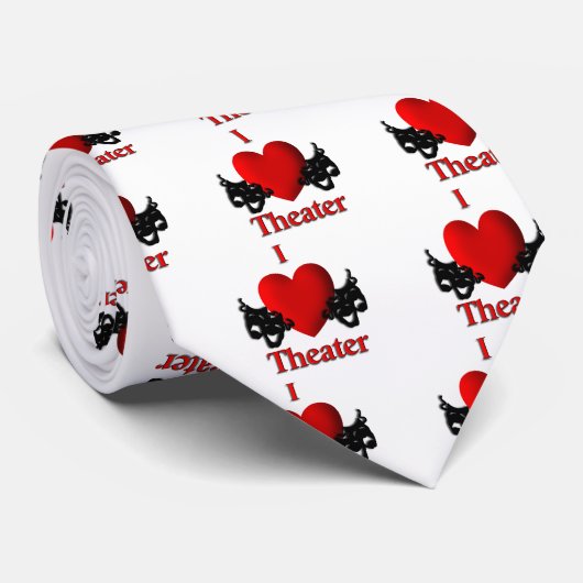 I Heart Theater Krawatte (Gerollt)
