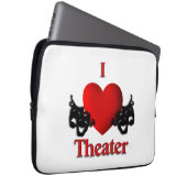 I Heart Theater Laptopschutzhülle (Vorne Rechts)