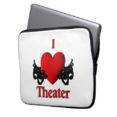 I Heart Theater Laptopschutzhülle (Vorderseite Links)