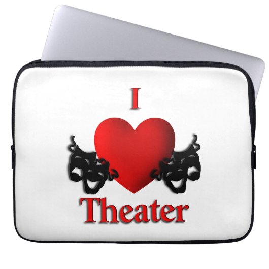 I Heart Theater Laptopschutzhülle (Vorderseite)